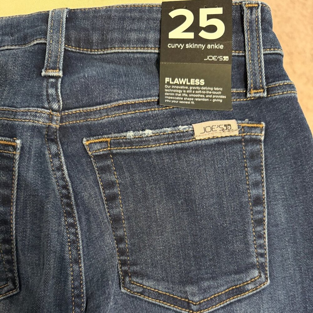 JOE'S JEANS CURVY SKINNY ANKLE "FLAWLESS" JEANS - SIZE 25 TAGS ON